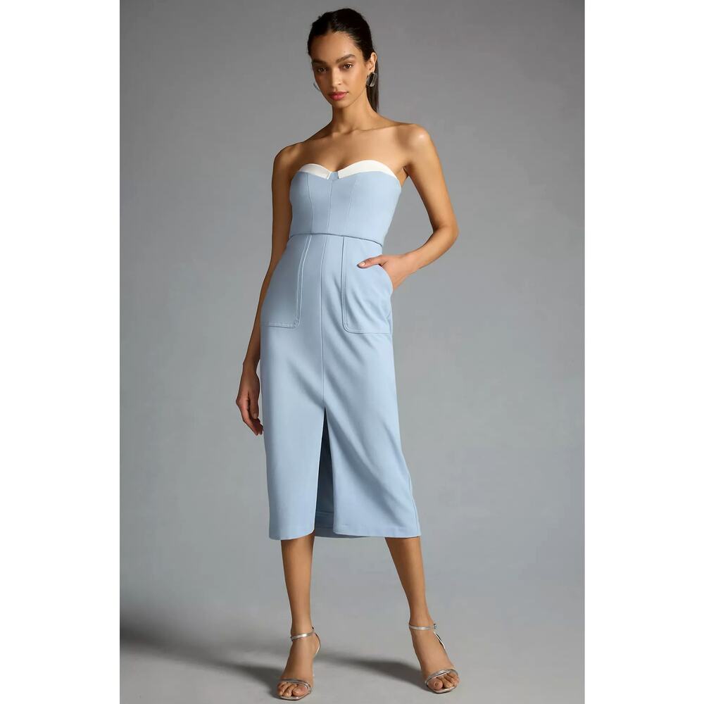 Hutch Strapless Slim Front-Slit Dress - New Size 6